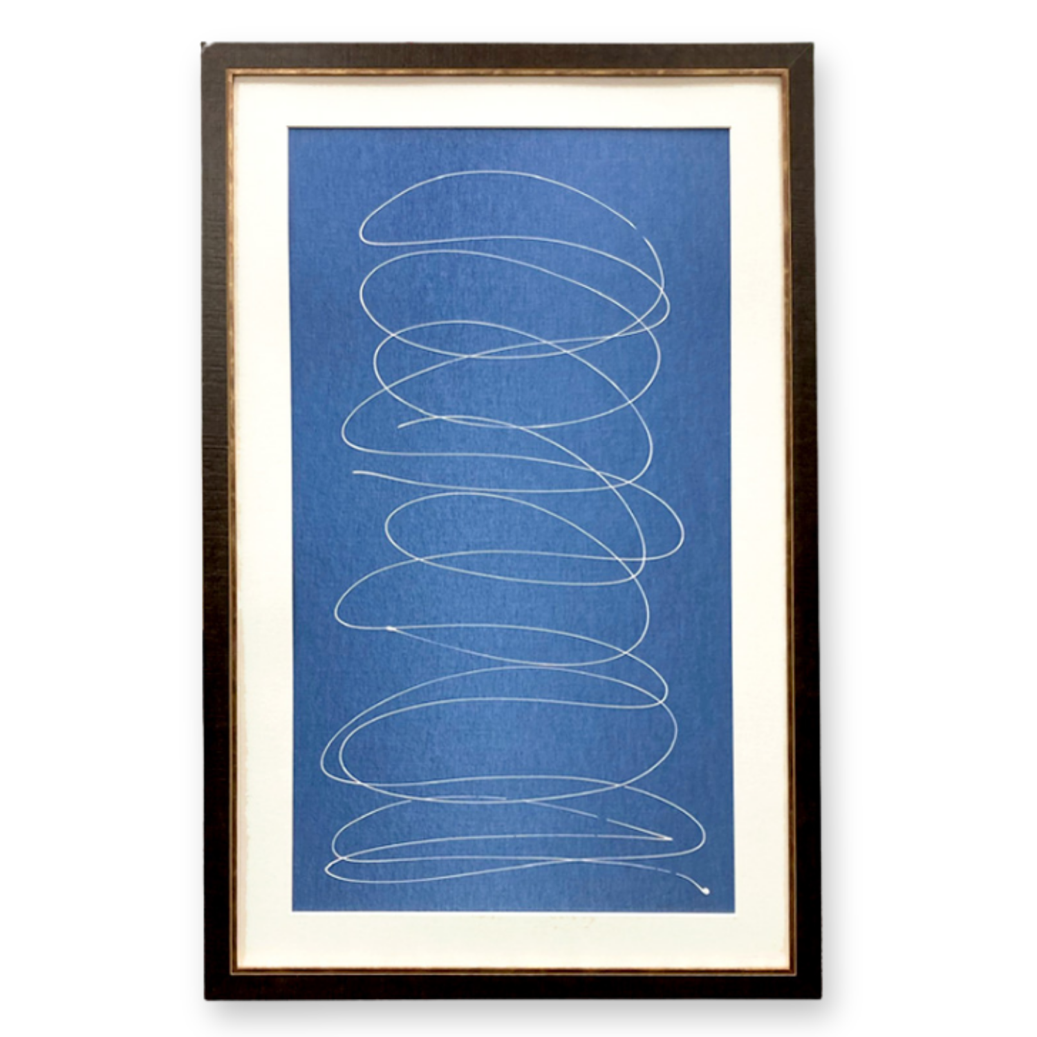 Motion in White on Blue Silk