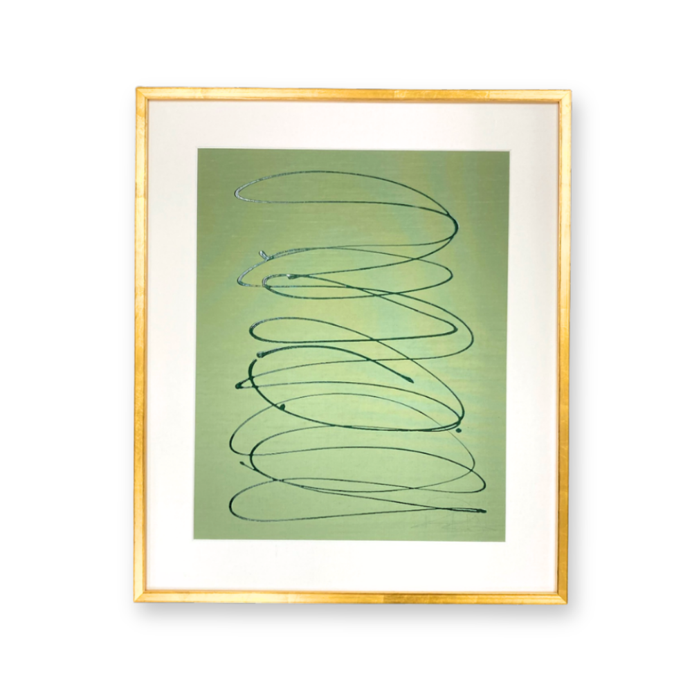 Motion in Green on Green Silk
