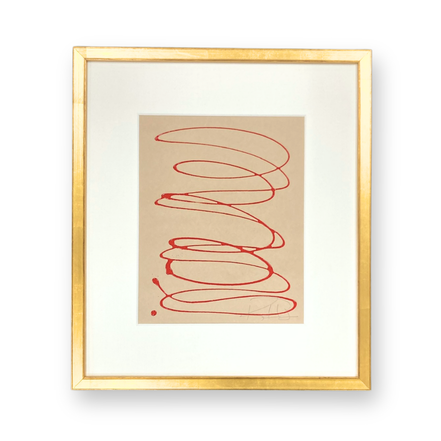 Motion in Red on Tan 