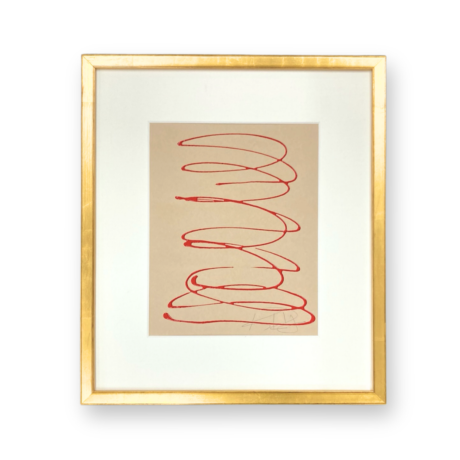 Motion in Red on Tan 