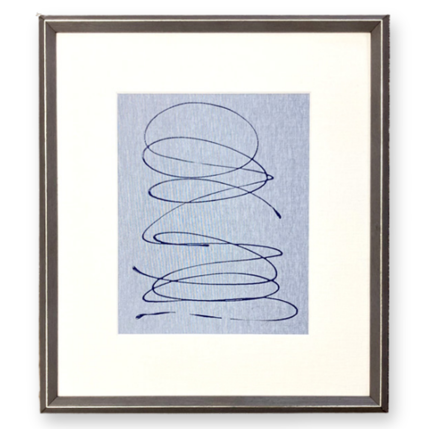 Motion in Blue on Blue Gray Silk