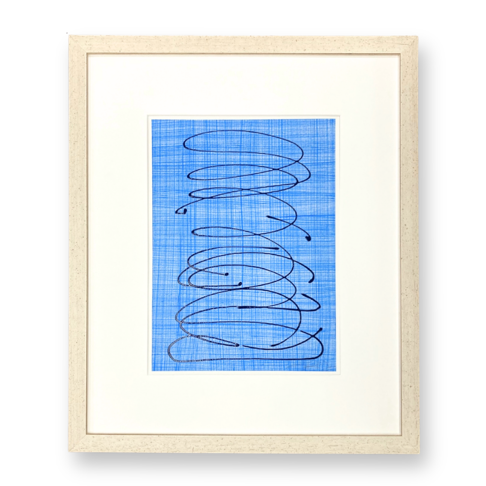 Motion in Navy on Textured Blue