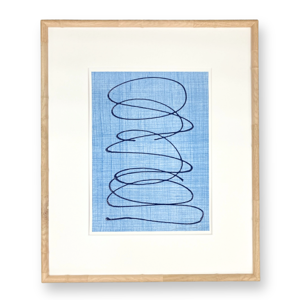 Motion in Navy on Textured Blue