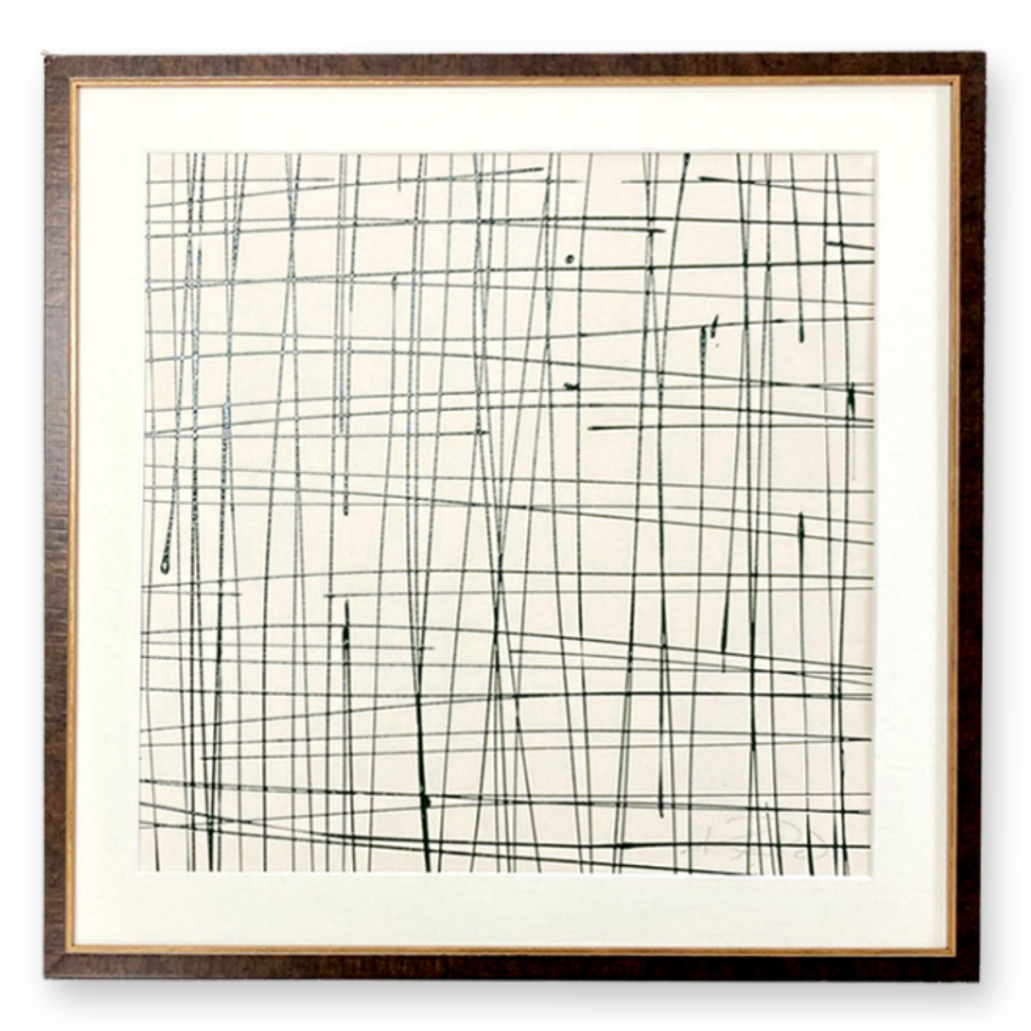 Intersection in Green on Ivory
