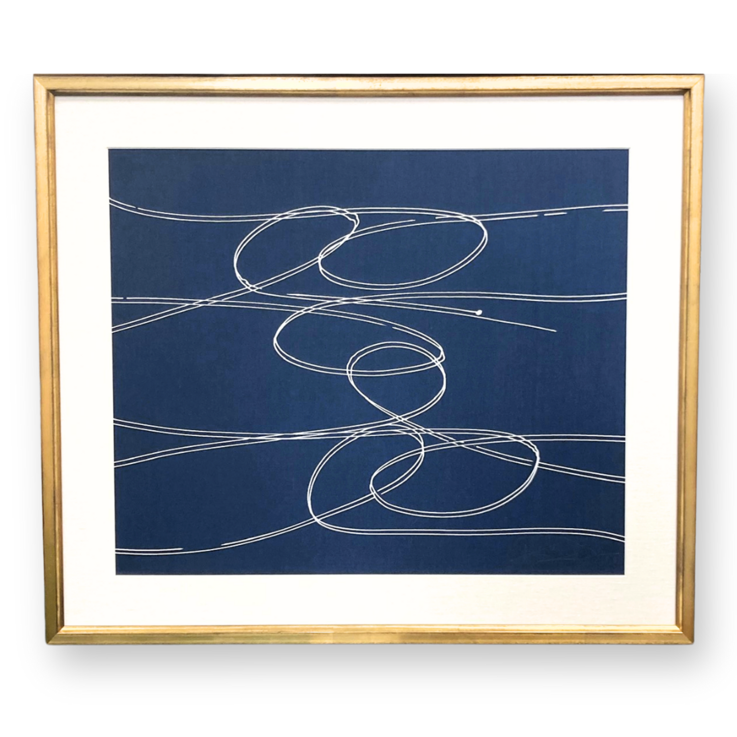 Doubles on Navy Silk