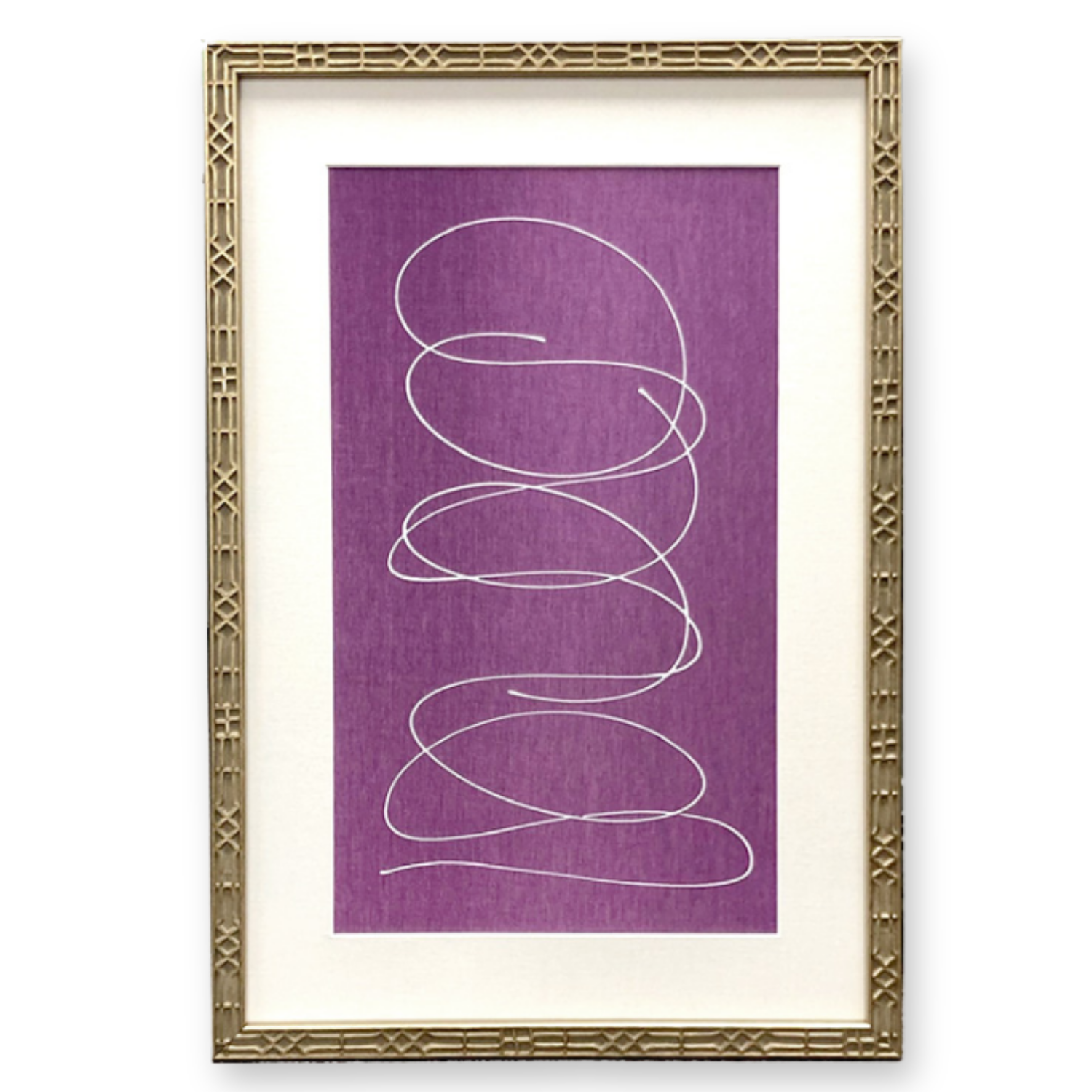 Motion in White on Purple Silk
