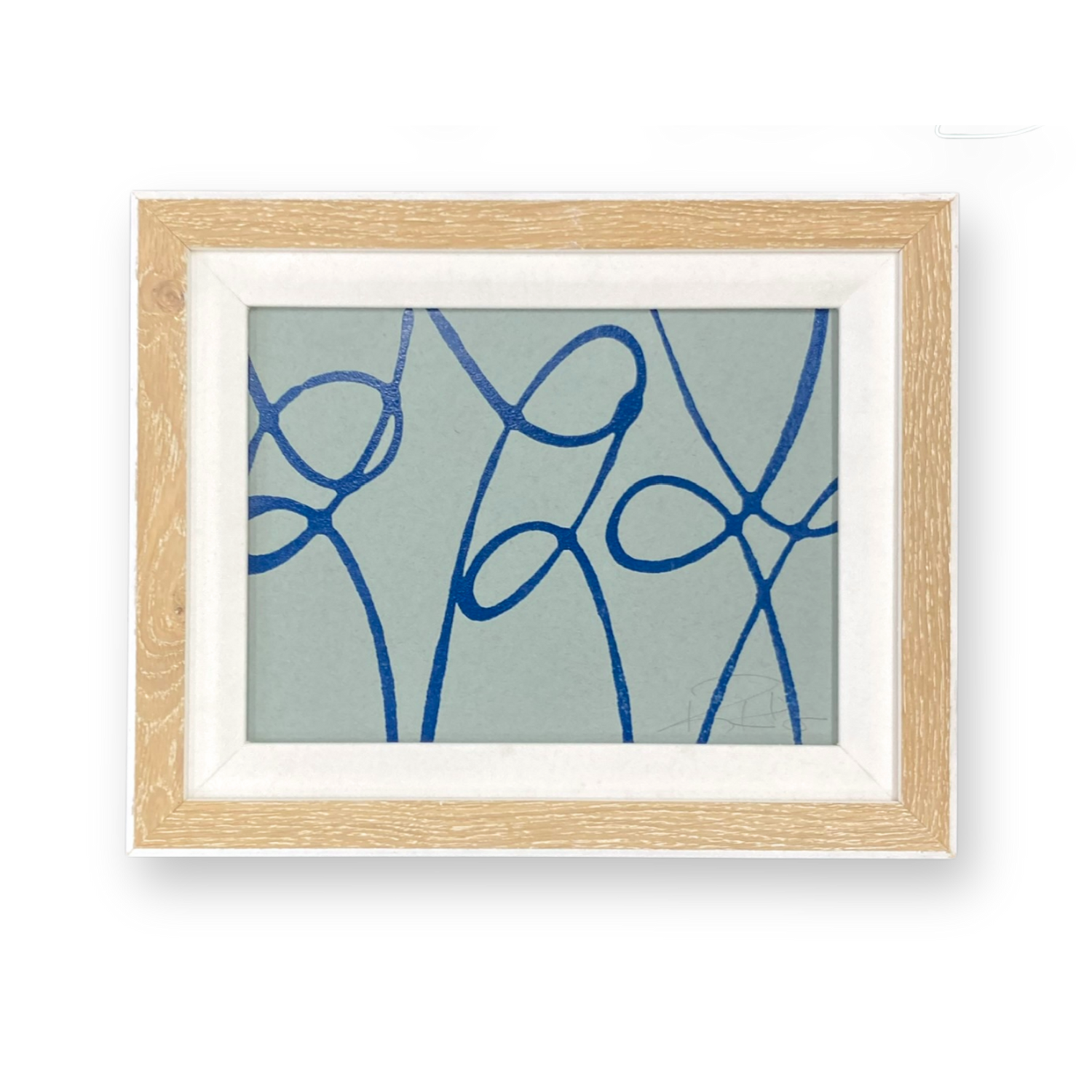 Lilypads in Navy on Greenish Gray
