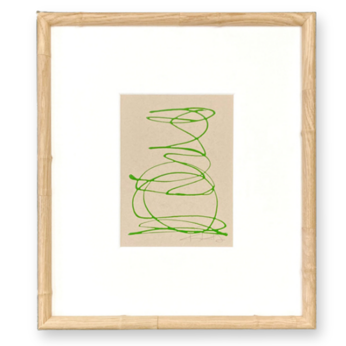 Motion in Green on Tan
