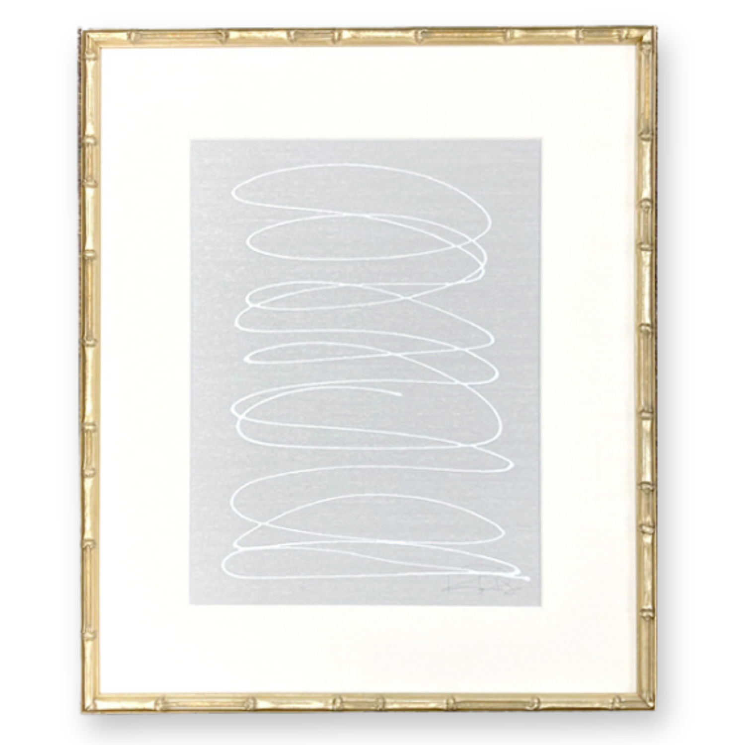Motion in White on Gray Silk No. 1