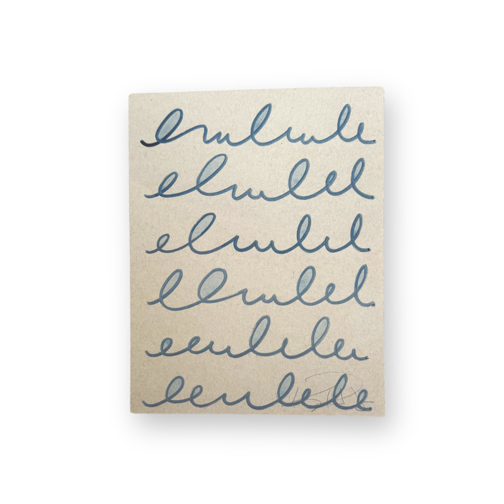 Notes in Blue on Tan