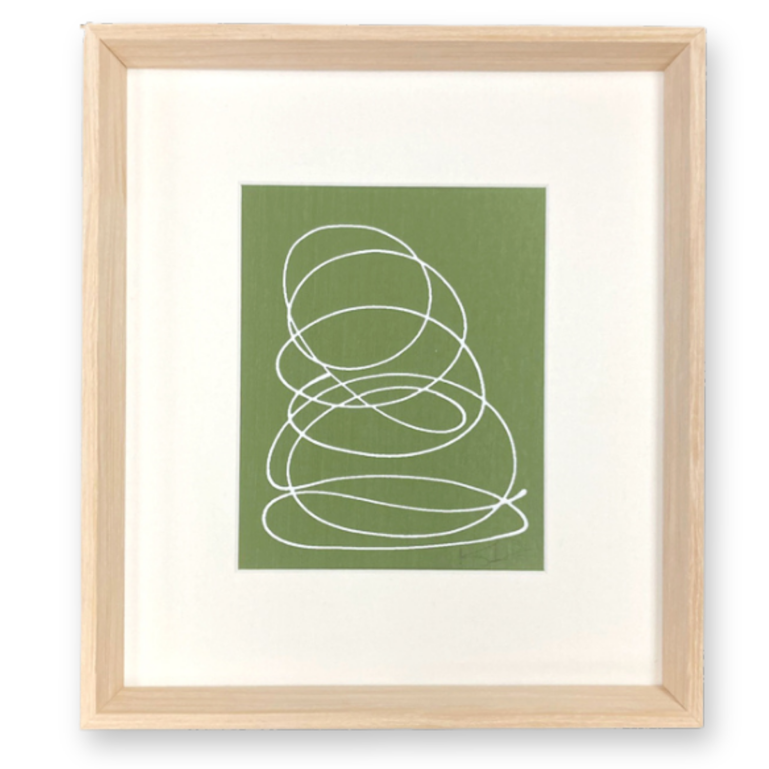 Brainstorm in White on Green Silk