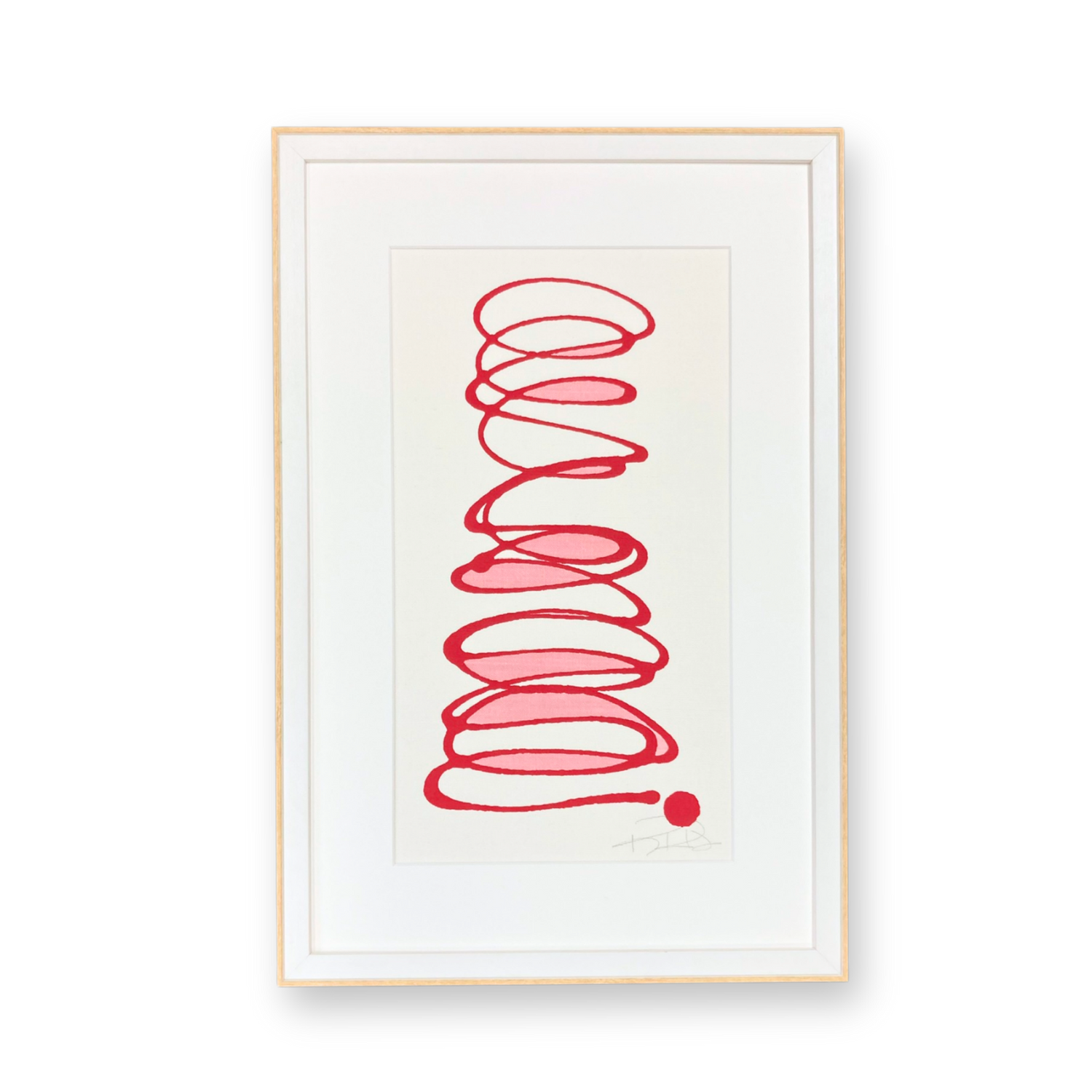 Motion in Red and Pink on Linen