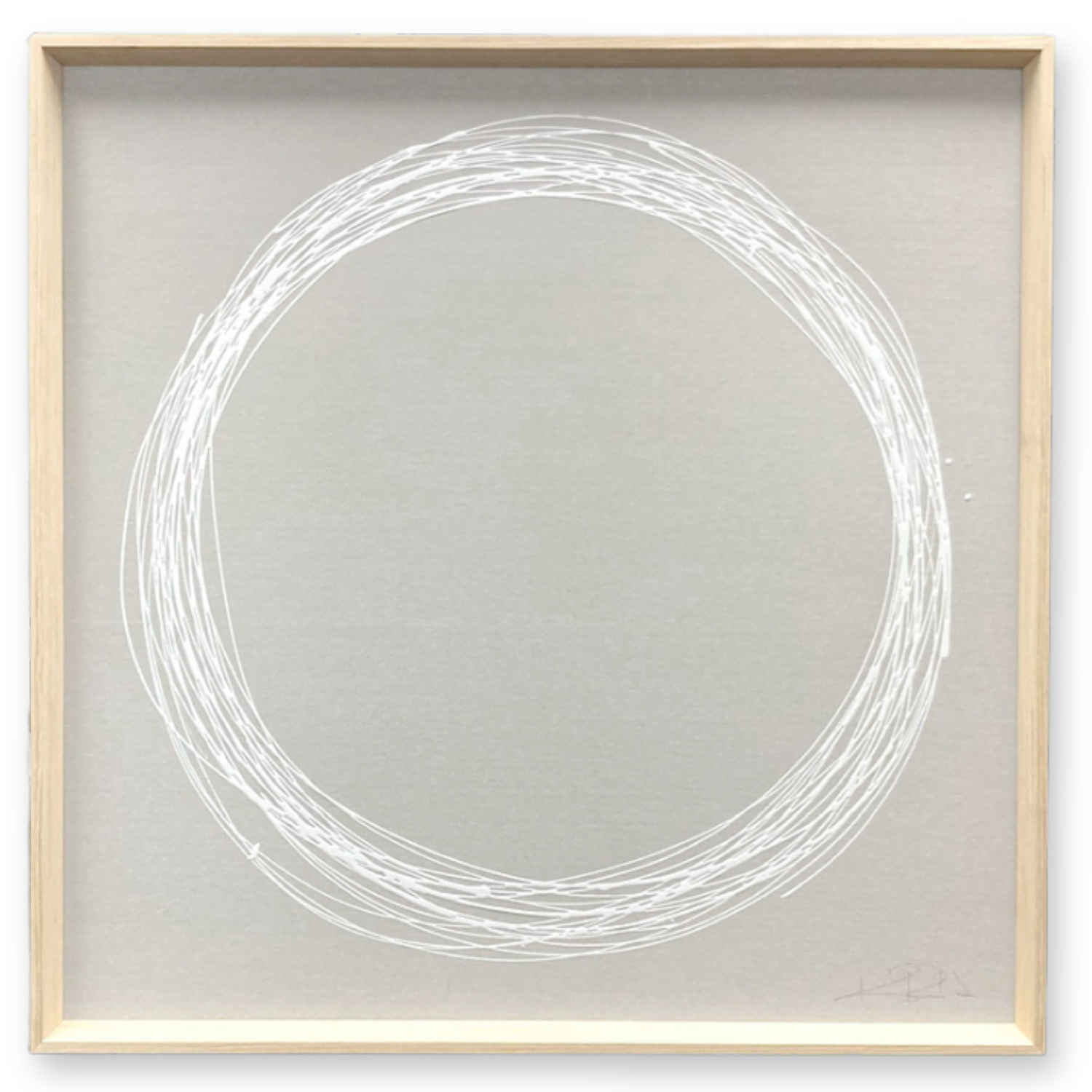 Circle on Light Gray Silk