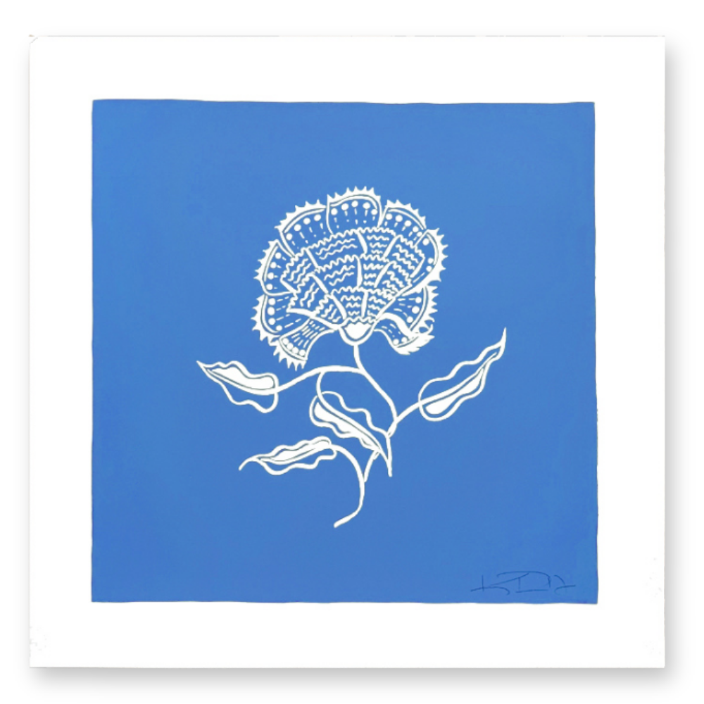 Bengal Botanical No. 3 on Blue