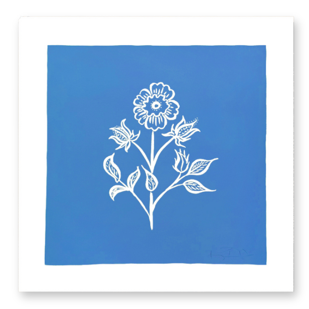 Bengal Botanical No. 5 on Blue