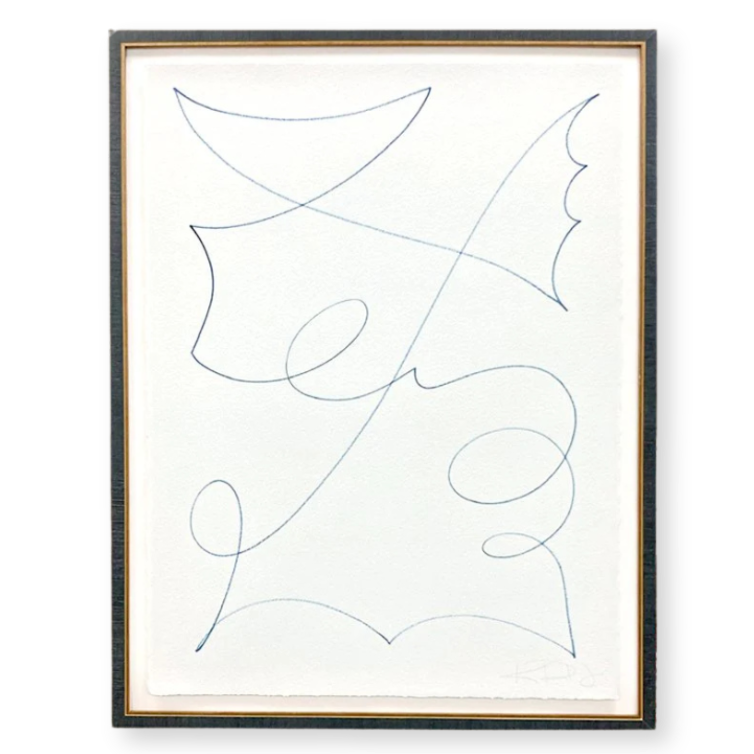 Map in Blue on Soft Blue No. 1