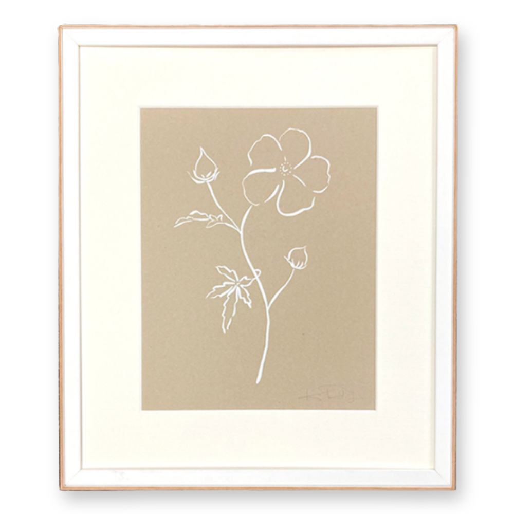 Botanicals No. 7 White on Tan