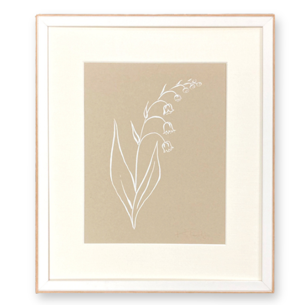 Botanicals No. 1  White on Tan