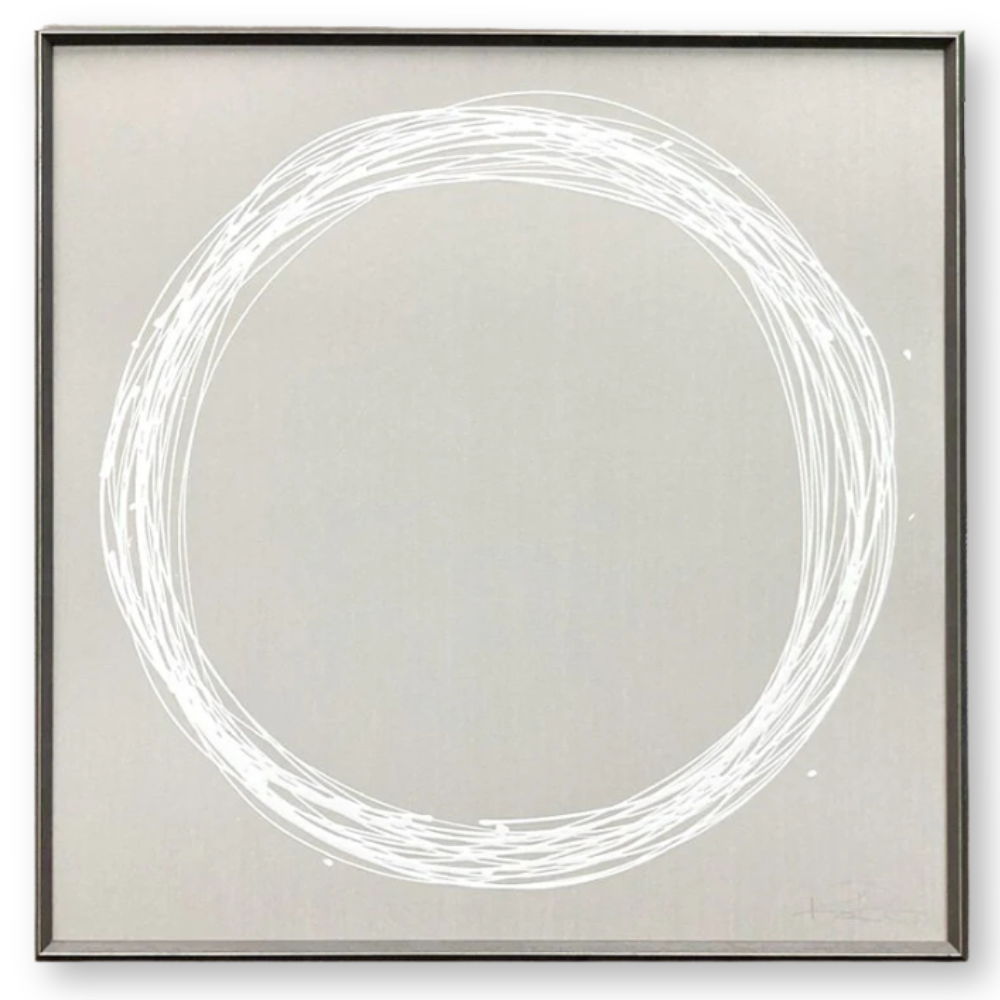 Circle on Gray Silk