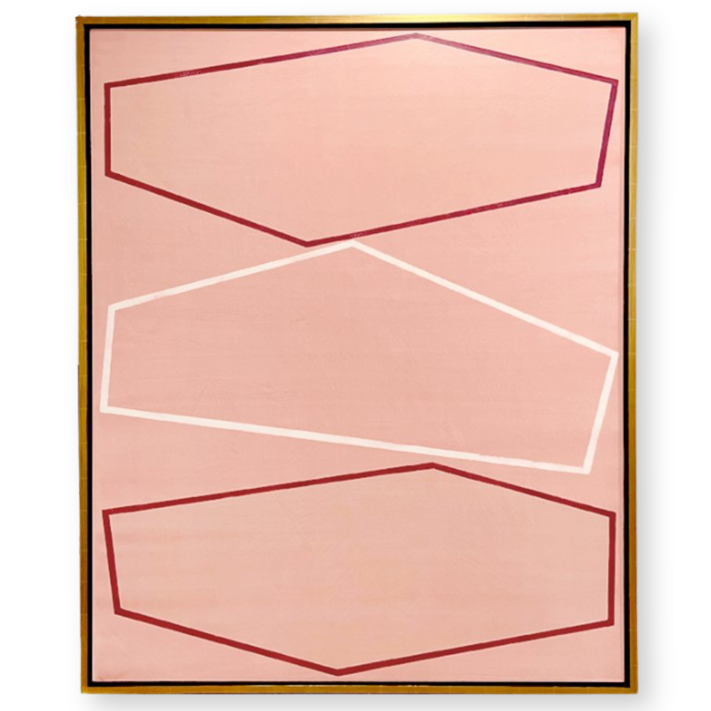 Tribe in Dark Pink & White on Pink